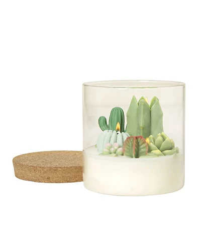 Uncommon Goods Cactus Terrarium Scented Candle, 14.5 oz