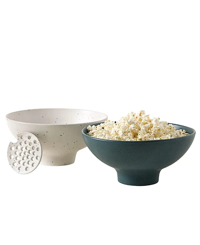 Uncommon Goods Popcorn Bowl With Kernel Sifter
