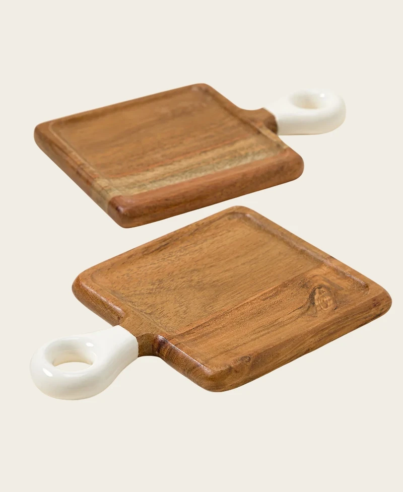 Uncommon Goods Appetizer Boards with Stand, Set of 8