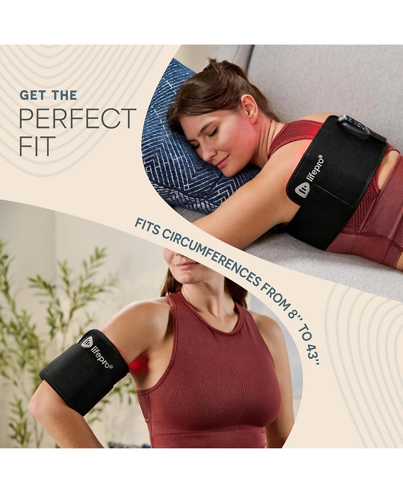 LifePro Micro Red Light Therapy Belt with Vibration Nir & Red Light Therapy for Pain Relief, Recovery, and Performance Enhancement