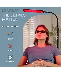 LifePro 2-in-1 Red Light Therapy & Reading Floor Lamp – 216 Led with Red, Near Infrared & White Light Modes for Skin Health, Pain Relief & Rela