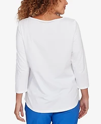 Ruby Rd. Petite Bella Vista Embellished Knit Top