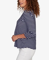 Ruby Rd. Petite Classic Marine Stripe Knit Top