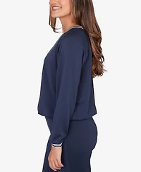 Ruby Rd. Petite Ultra Knit Bubble Hem Pullover Top