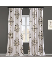 Half Price Drapes Emblem Printed Cotton Room Darkening Curtain