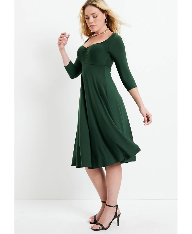 June + Vie Women's Sweetheart Swing Dress