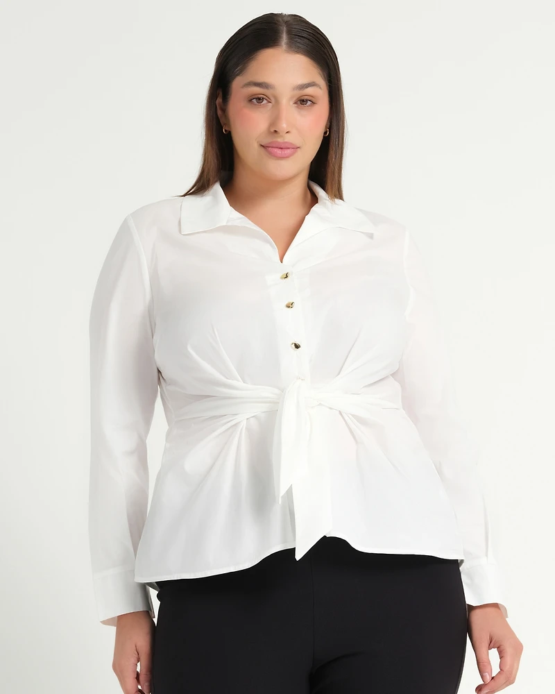 Estelle Plus Leo Long Sleeve Top