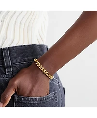 Joey Baby 18K Gold Plated Chunky Cuban Chain - Lisa Bracelet 7" For Women