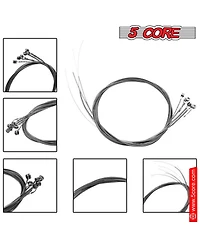 5 Core Guitar Strings; 0.010-0.048 Steel Gauge; w Deep Bright Tone; Consistent Feel for 6 String - Gs Ac