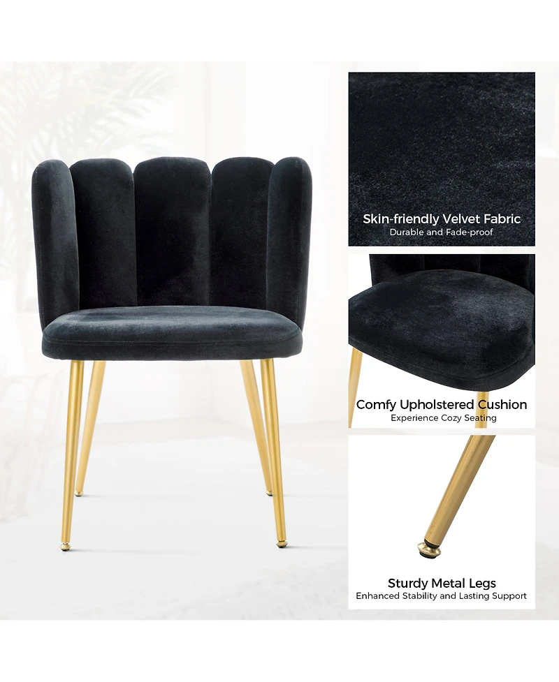 Contemporary Juan Side Chair with Tufted Back