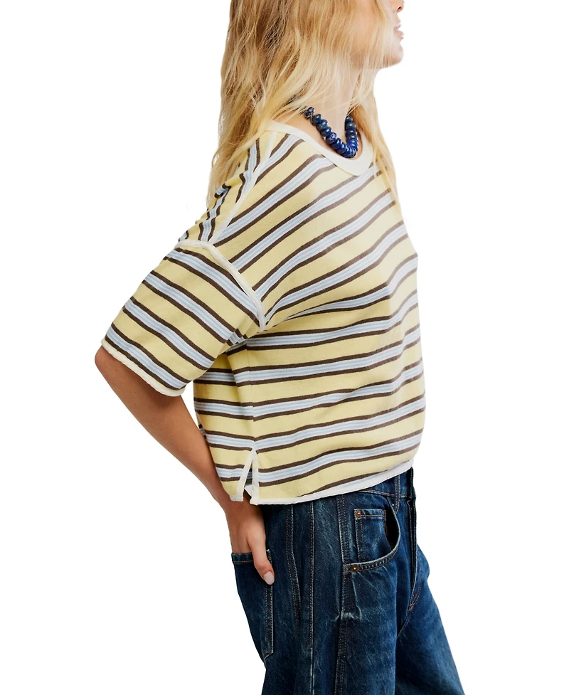 Free People Women's Clean Rugby Scoop Neck T-Shirt