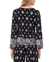 Sam & Jess Women's Slit Bell-Sleeve Crewneck Top