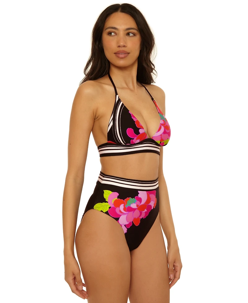 Trina Turk Women's Bougainvillea Reversible V-Neck Top