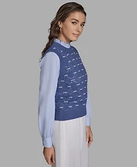 Bcbg Women's Crewneck Sleeveless Sweater