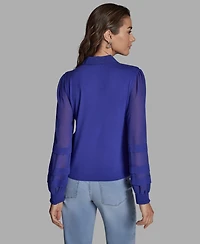 Bcbg Women's Slim Fit Collared Button-Up Top