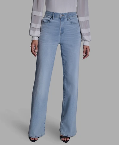 Bcbg Women's Wide Leg Mid Rise Jeans