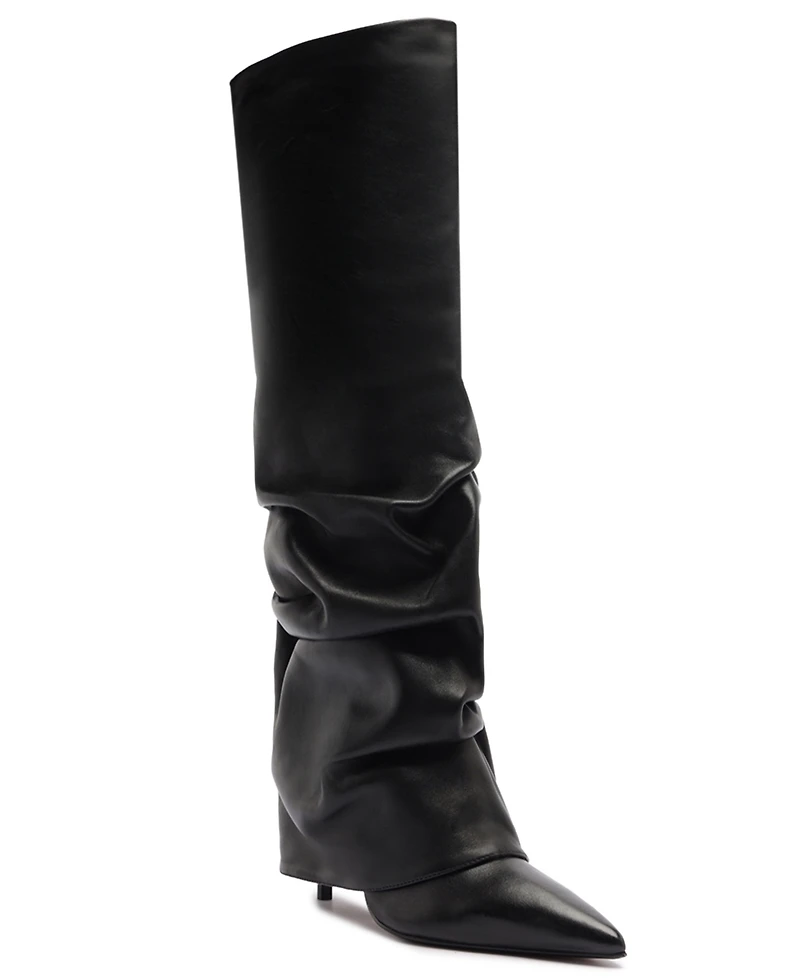 Schutz Women's Mikki Up Cloak Pointed Toe Dress Boots
