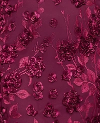 Xscape Plus Crewneck Long-Sleeve Dress