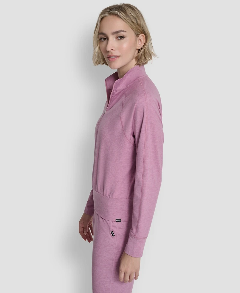 Dkny Women's Space Dye Half-Zip Top