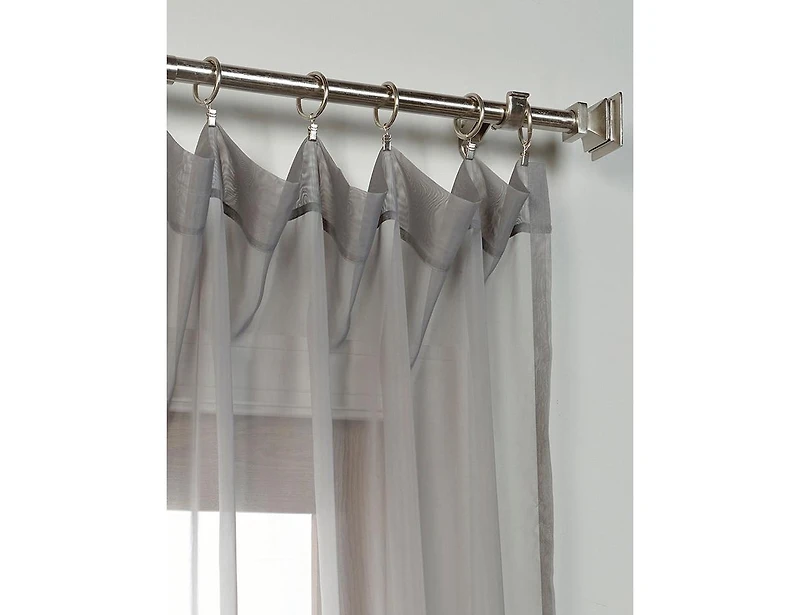 Half Price Drapes Solid Off White Sheer Curtain Pair (2 Panels