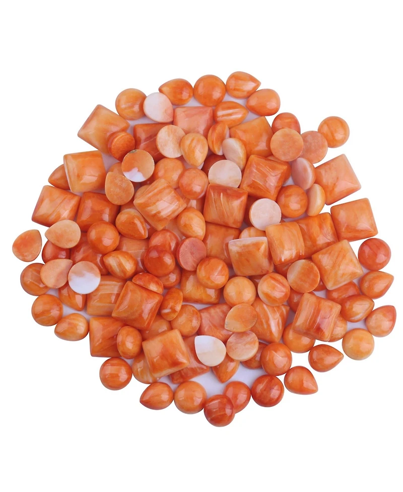 American West Jewelry Sterling Silver Orange Spiny Oyster Cactus Flower Marquise Feather Necklace, 20 Inches