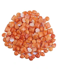 American West Jewelry Sterling Silver Orange Spiny Oyster Cactus Flower Marquise Feather Necklace, 20 Inches