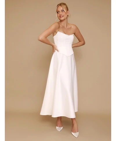 Six Stories Women's Bandeau Satin Corset Dress