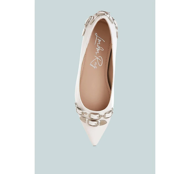 Golini Belt Buckle Detail Ballerinas Women
