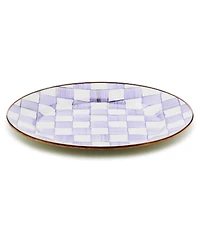 MacKenzie-Childs Violet Check Handmade Charger Plate