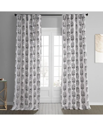 Half Price Drapes Sago Floral Printed Cotton Room Darkening Curtain