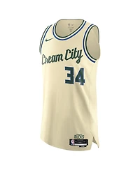 Nike Men's and Women's Giannis Antetokounmpo Cream Milwaukee Bucks 2025/26 City Edition Authentic Jersey