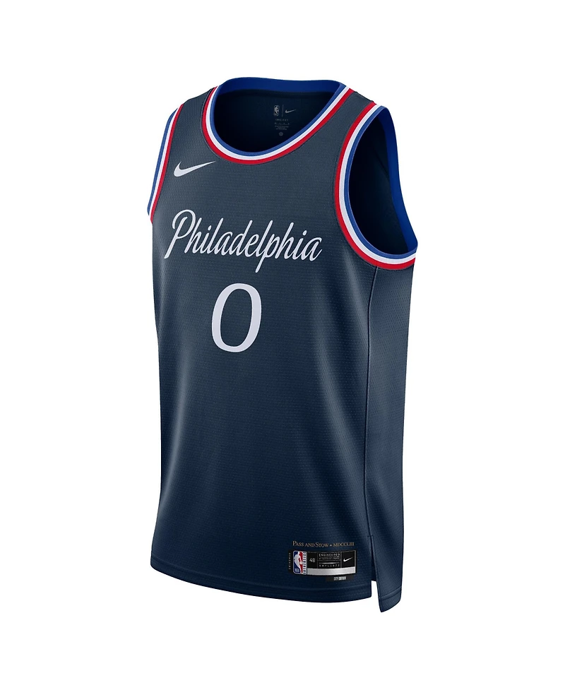 Nike Men's and Women's Tyrese Maxey Navy Philadelphia 76ers 2025/26 City Edition Swingman Jersey