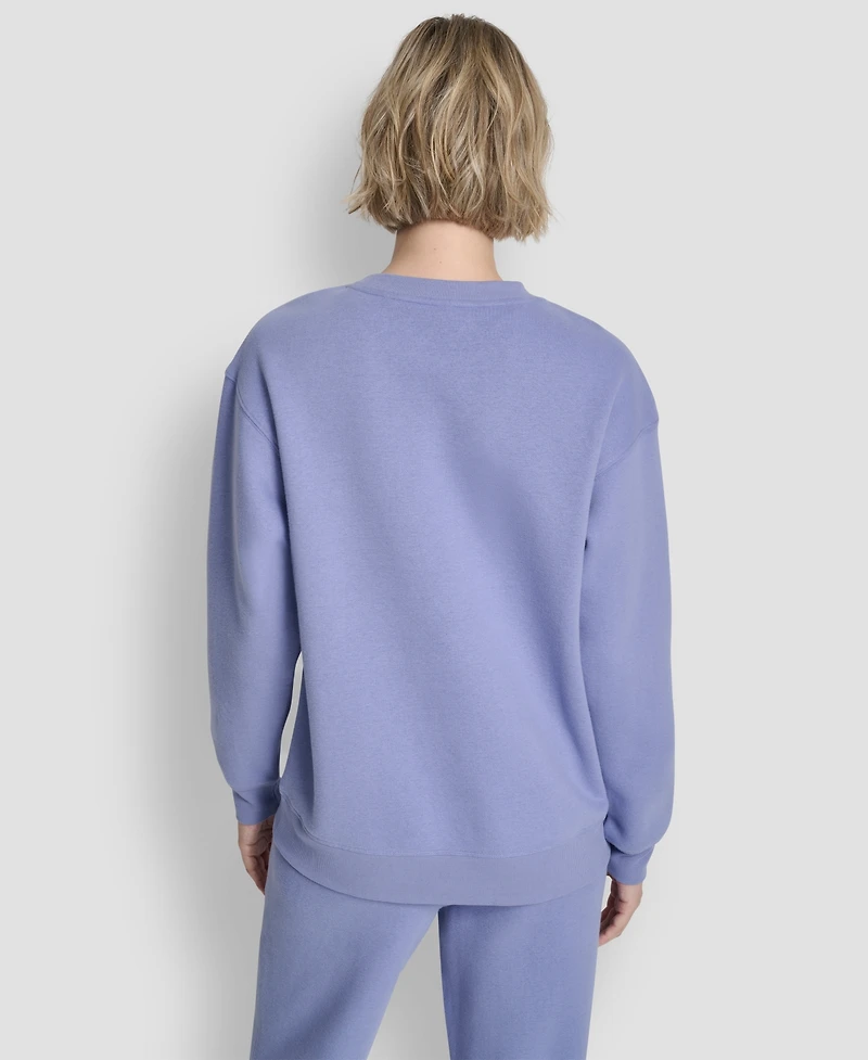 Dkny Sport Women's Metallic Crewneck Sweatshirt