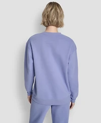 Dkny Sport Women's Metallic Crewneck Sweatshirt