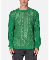 mnml Men's Crochet Knit Sweater