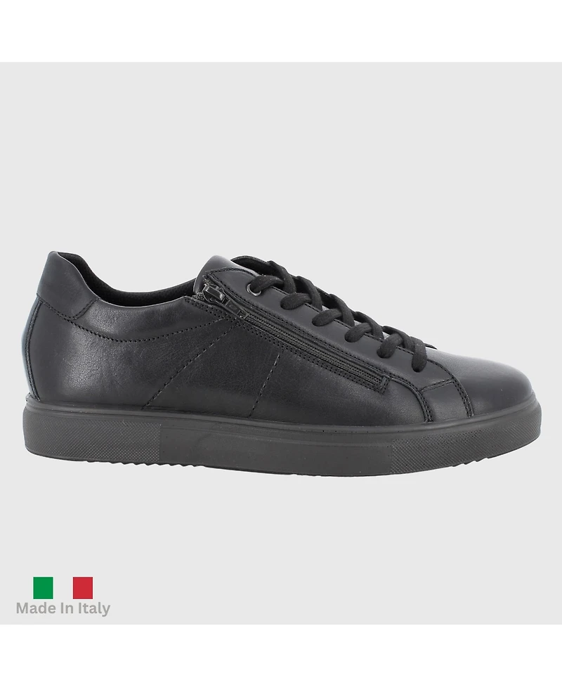 Alpine Swiss Men's Dante Made Italy Low-Top Leather Sneaker