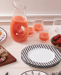 Lenox Gingham Dinner Plates, Set of 4