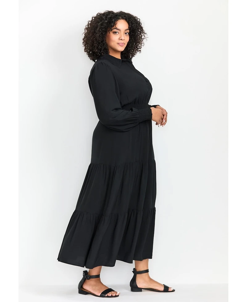 Avenue Women's Plus Shiloh Tiered Maxi Dress