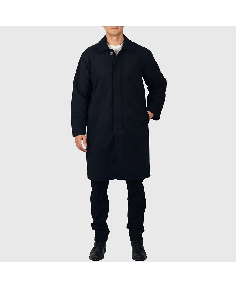 Alpine Swiss Men's Zach Men s Wool Blend Overcoat – Knee-Length Trench Coat, Runs Large for Layering Over Suits or Sweaters