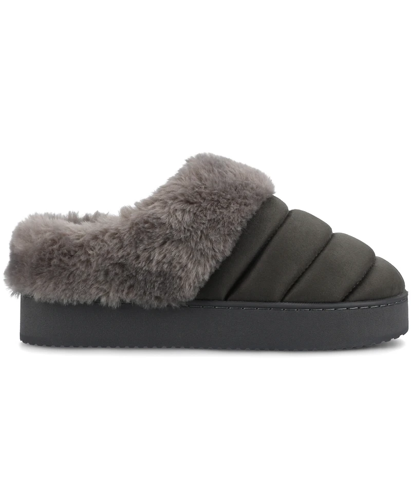 Journee Collection Women's Blair Round Toe Quilted Clog Slippers