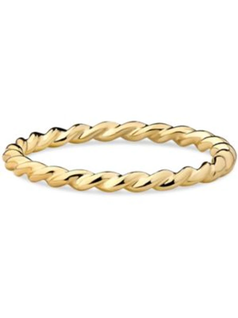 Devata Twisted Rope Ring In 14k Gold Size 6