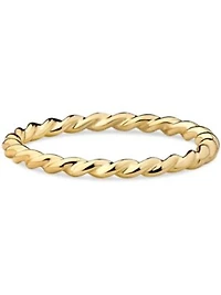 Devata Twisted Rope Ring In 14k Gold Size 6