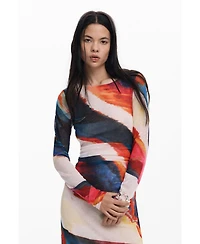 Desigual Women's Long dress with waves