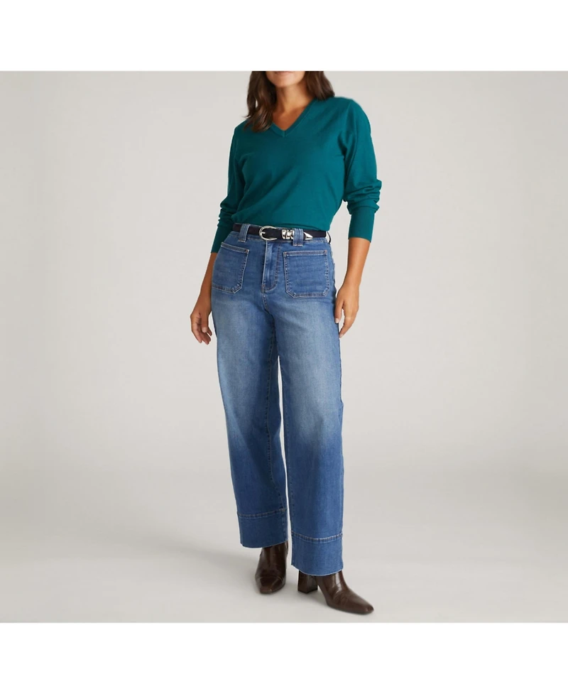 Universal Standard Women's Plus Claudia High Rise Stretch Jeans