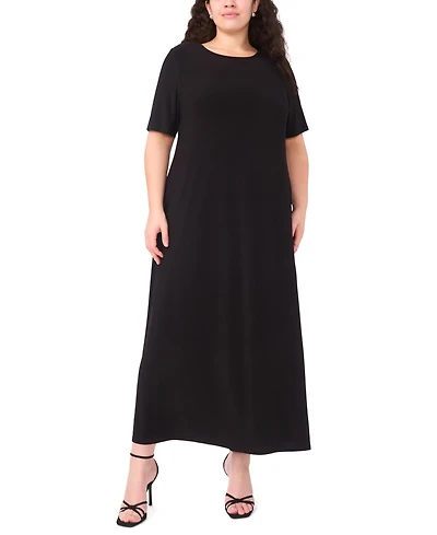 Vince Camuto Plus Crewneck Maxi Dress