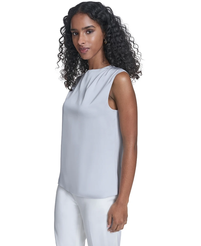 Calvin Klein Women's Solid Sleeveless Crewneck Top