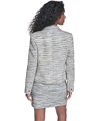 Calvin Klein Women's Tweed Open-Front Jacket