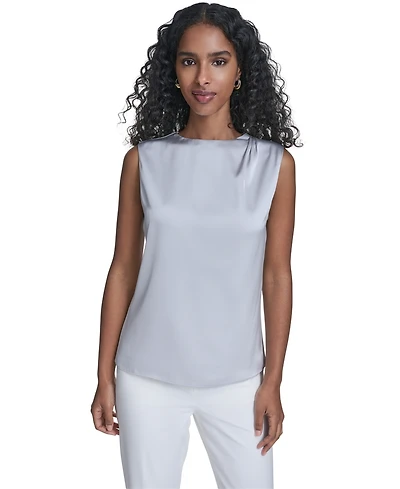 Calvin Klein Women's Solid Sleeveless Crewneck Top