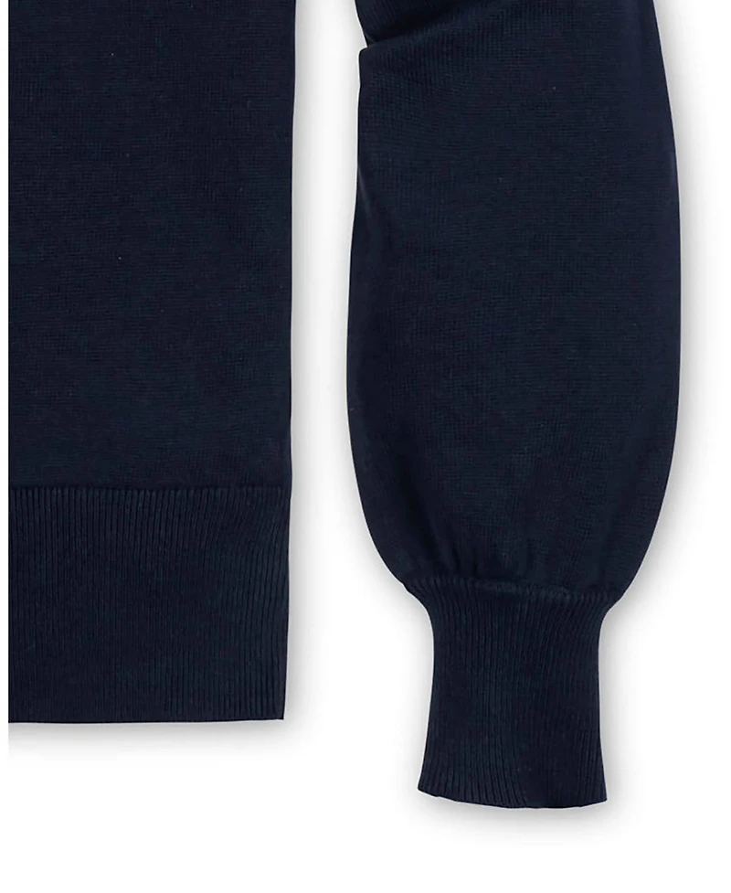 Hope & Henry Women's Organic Fair Isle Puff Sleeve Sweater