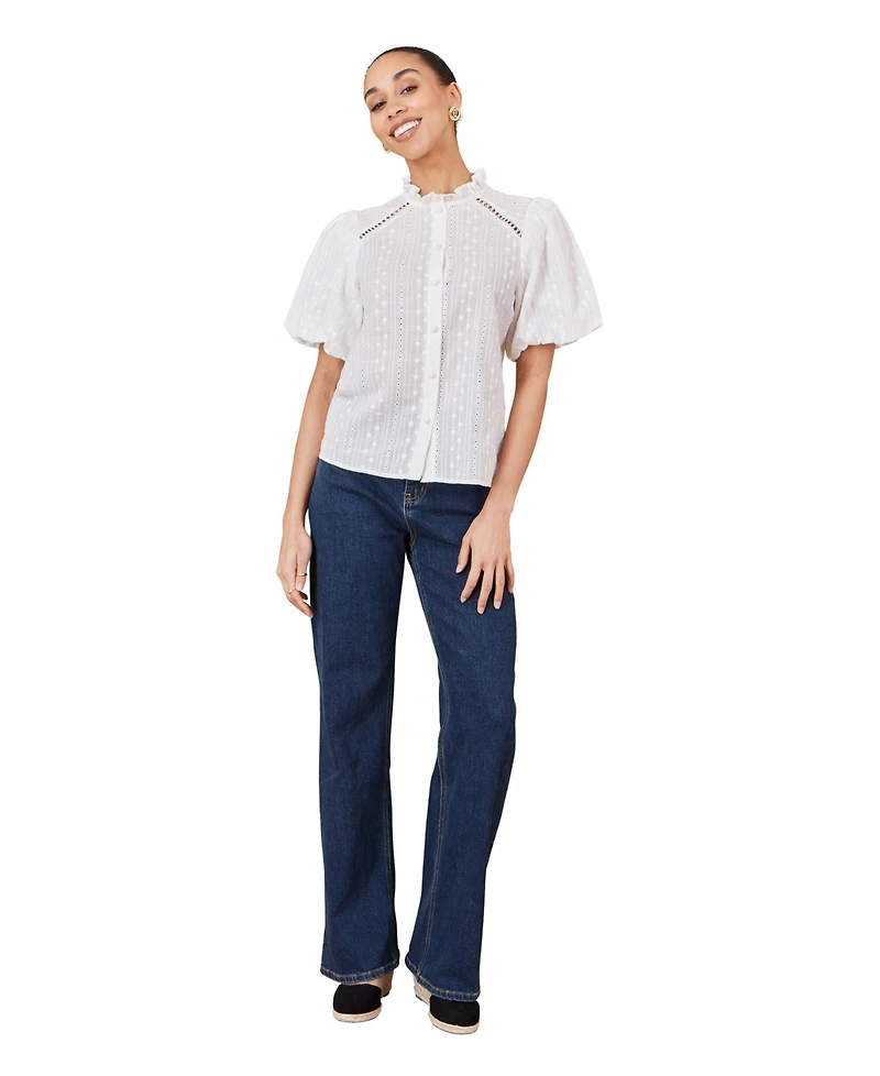 Yumi Women's Puff Sleeve Shirt